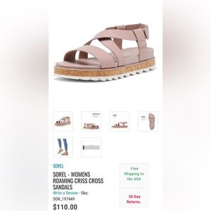 SOREL - WOMENS ROAMING CRISS CROSS SANDALS